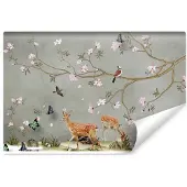 Karo-art Fotobehang Herten Tussen De Planten - Vliesbehang - 520 x 318 cm