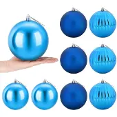 vidaXL Kerstbalset XL 9 st Blauw Ø 15 cm Kunststof