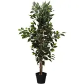 Home Styling Collection - Kunstplant - Kunstboompje Ficus in zwarte pot, 115 cm