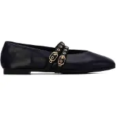 Xti Dames Ballerina's 146405 zwart (40), Plat, Gesp, Casual 14640501-NEGRO