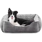 Dripio Orthopedisch hondenbed, 76x61x23 cm, grijs, wasbaar