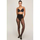 Hunkemoller Panty 15 Denier Check Zwart Dames | Maat: S/M