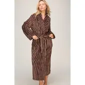 Hunkemoller Badjas van zachte fleece Bruin Dames | Maat: XS/S