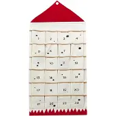 Famanu – Houten adventskalender met 24 zakken, zelf te vullen, hangend