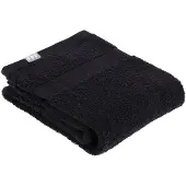 Tendance Serviette de toilette 50 x 90 cm 100 % coton noir