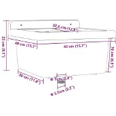 vidaXL Wastafel voor wandmontage, grijs, 40x40x24 cm, kunsthars