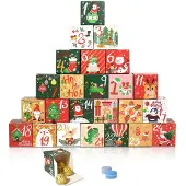 Famanu – Adventskalender met 24 vakjes voor vullen en feestelijke periode
