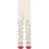Next - Meisjes - Katoenrijke maillot met kerstmotief - Crème