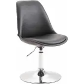 CLP Essstoel Maverick, kunstleer, draaibaar en traploos verstelbaar, grijs, frame in chroom