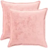 vidaXL Kussensloop 2 st HOUTEN Roze 65 x 65 cm Flanel