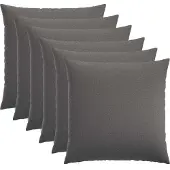 vidaXL Kussensloop 6 st HEERLEN Lichtgrijs 65 x 65 cm Stof