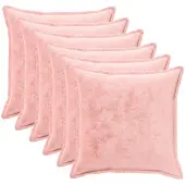 vidaXL Kussensloop 6 st HOUTEN Roze 65 x 65 cm Flanel
