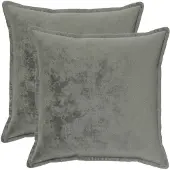 vidaXL Kussensloop 2 st HOUTEN Donkergrijs 60 x 60 cm Flanel