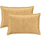 vidaXL Kussensloop 2 st HOUTEN Taupe 50 x 80 cm Flanel