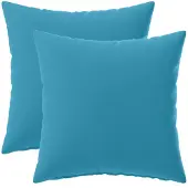 vidaXL Kussen met kussen HEERLEN 2 st Lichtblauw Polyester