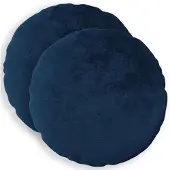 vidaXL Kussensloop 2 st HEERLEN Marineblauw Diam. 30 cm Flanel