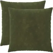 vidaXL Kussen met kussen HEERLEN 2 st Groen Microfiber Fleece