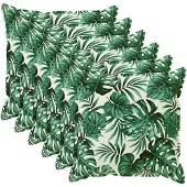 vidaXL Kussen Blad met kussen HOUTEN 6 st Bladpatroon Polyester