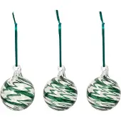 Broste Copenhagen Swirl kerstbal Deep Forest-Clear