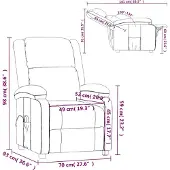 vidaXL Massagestoel kunstleer grijs