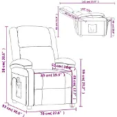 vidaXL Massagestoel stof zwart