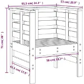 vidaXL Tuinstoelen, 2 stuks, wit, 61,5x53x71 cm, massief hout, grenen
