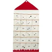 Famanu – Kerst adventskalender met 24 zakken, zelf te vullen, hangend, 2024