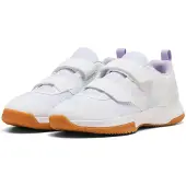 Puma Varion 3 V junior imitatieleren voetbalschoenen - wit/lila Jongens/Meisjes Imitatieleer - maat 35