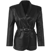 Trendyol TRENDYOLMİLLA Dames Zwart Effen Lang Regular fit Blazers