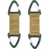 101 Inc 101inc Double carabiner hook 2-pack coyote