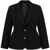 Trendyol Dames Zwart Effen Lang, Getailleerd Grote maten Blazers