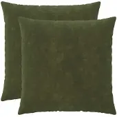 vidaXL Kussensloop 2 st HEERLEN Groen 60 x 60 cm Microfiber Fleece