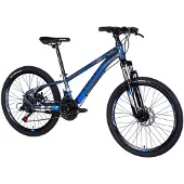 DaviBikes Mercury – Kinderfiets – 24 inch – 21 versnellingen – Schijfremmen – 130-160 cm – Blauw – Jongen