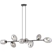 Emibig Hanglamp 8xE14 10W PANDORA, 8 grijze lampenkappen, model 1263/8