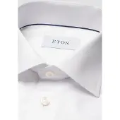 Eton contemporary fit katoenen overhemd wit signature twill