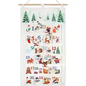 Famanu – Herbruikbare adventskalender met 24 zakken en winterdierthema