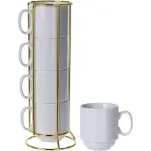 Excellent houseware Beker set 4 stuks porselein