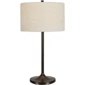 BELID Soft tafellamp Linnen wit-metallic brons, Ø34x64 cm
