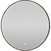 Proline Orbis Spiegel Rond LED Kader 80x4x80 cm Mat Zwart