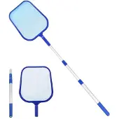 Merkloos 150CM Zwembad Bladeren Skimmer met Telescoopsteel