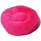 Sonstiges Hondenbed, kattenbed, zacht, rond, 100 cm, donkerroze