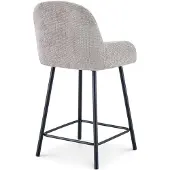 Idimex Barkrukken VIVIANNE-1, set van 2, gestoffeerd – beige