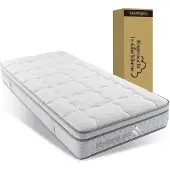 Ninkear Pocketveringmatras 90x200 cm, H3, 25 cm, koudschuim, (wit)