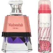 Lattafa Washwashah 2-delige Set voor Vrouwen, (100 ml Eau De Parfum Spray + 50 ml Deodorant Spray)