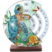 Merkloos Diamantschilderen Kalender Zeeschildpad - Dierlijke Kunst voor Volwassenen