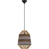 Nova Luce Rotan hanglamp Copos blauw met bruin