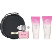 Versace Bright Crystal Eau De Toilette 90ml With Shower Gel 100ml Body Lotion 100ml And Bag