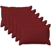 vidaXL Kussensloop 6 st HOUTEN Wijnrood 40 x 60 cm Faux Linnen