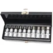 HBM inbus doppenset, 1/2 inch, 10 delig