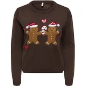 ONLY Onlxmas Gebreide Trui Dames Bruin Xl